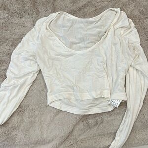 long sleeve crop top